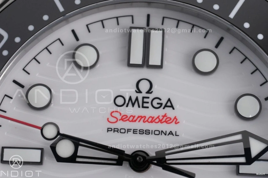 SS Super Edition 1:1 On 8806 Asian Black Bracelet Ceramic White Seamaster Dial 300M Best Clone V4 VSF Diver Bezel 1229